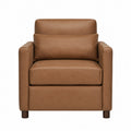 Poltrona in Pelle PU con Gambe in Legno