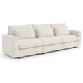 Divano a tre posti in tessuto poliestere beige