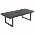 Scrivania rettangolare in legno e metallo nero 200x100x75 cm