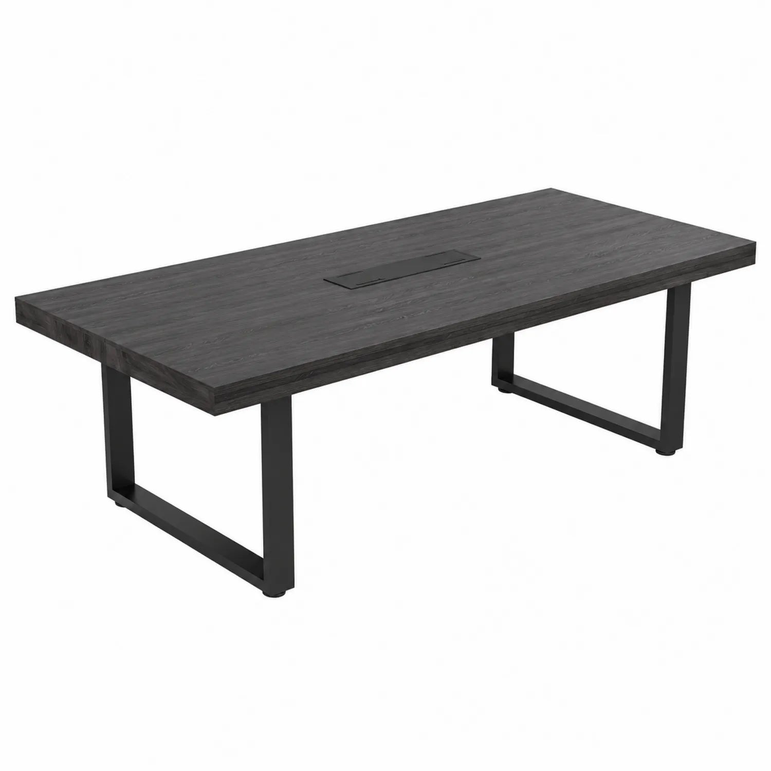 Scrivania rettangolare in legno e metallo nero 200x100x75 cm