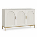 Credenza in Legno con 3 Ante e Struttura in Metallo