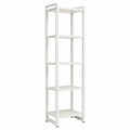 Scaffale a 5 Ripiani in Legno Bianco 180x40x35 cm