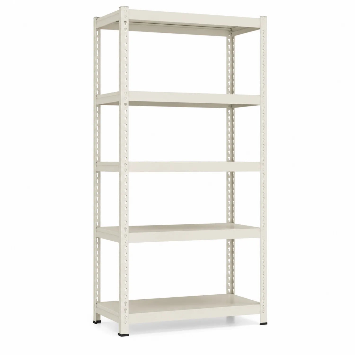 Scaffalatura a 5 Ripiani in Metallo Verniciato Bianco 180x90x40 cm