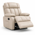 Poltrona Reclinabile in Pelle Sintetica Beige