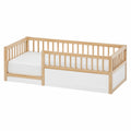 Letto per bambini in legno bianco e naturale 140x70 cm